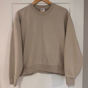 ARITZIA - TNA Light Tan Terry Fleece Crewneck